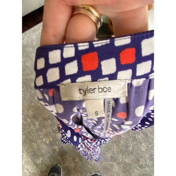 Tyler Boa Red and Blue Geo Dress (Small) NWOT - Picture 3 of 3